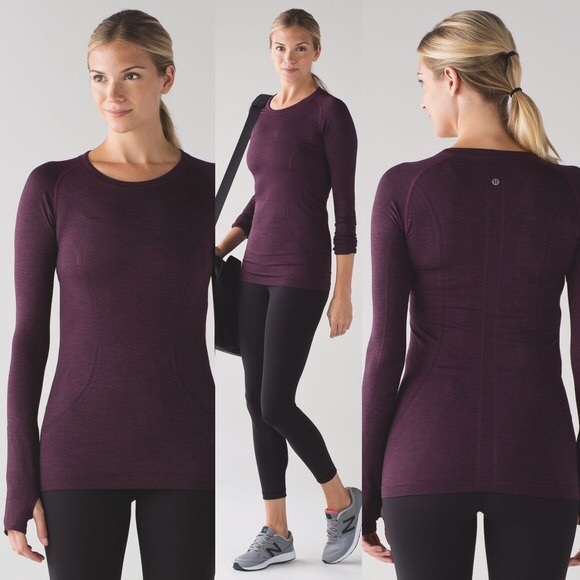 lululemon athletica Tops - Lululemon Swiftly Tech Long Sleeve Plum 2